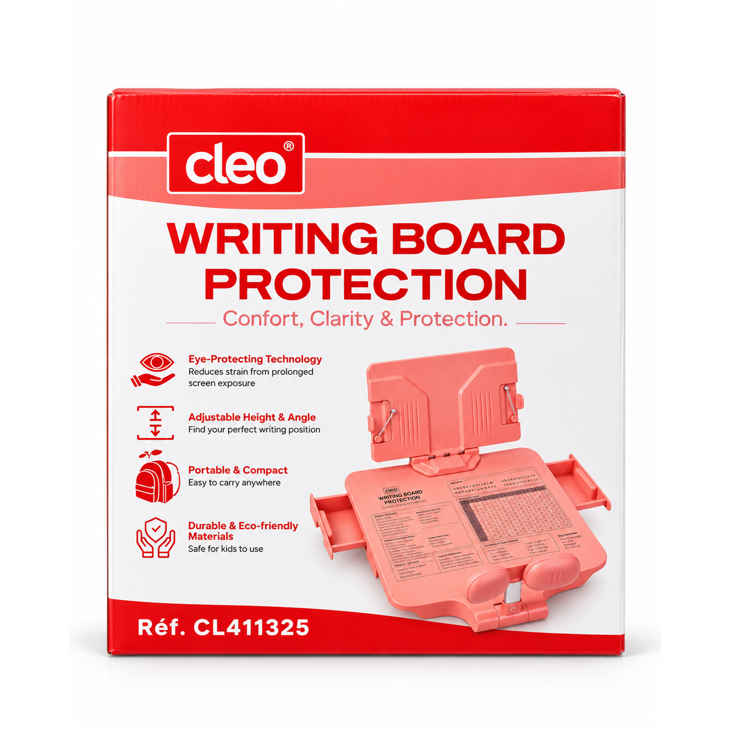 Support d’étude réglable CLEO Writing Board Protection CL411325